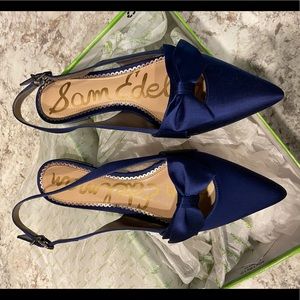 Sam Edelman blue satin flats 7.5